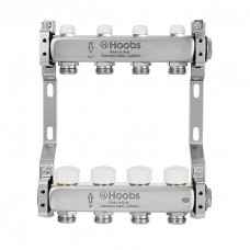 Комплект коллекторов Hoobs из нержавеющей стали с термостатическими клапанами 1 x 3/4 4 выхода HB-INCTK-805504