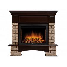 Портал Firelight Forte Wood 25 камень коричневый, шпон темный дуб