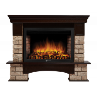 Портал Firelight Forte Wood 30 камень коричневый, шпон темный дуб