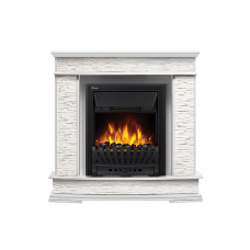 Портал Firelight Scala Classic камень сланец скалистый белый, шпон белый дуб