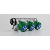 Коллектор модульный Hoger TIN 1 x 3/4 EK 2 контура вентили 90° латунь EMW0202T