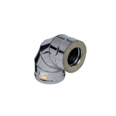 Сэндвич-колено 90° Ferrum AISI 430 0.8 мм / нерж 250/350 мм Af4240