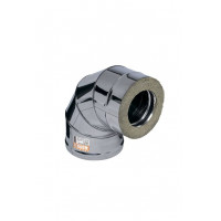 Сэндвич-колено 90° Ferrum AISI 430 0.8 мм / нерж 115/200 мм Af4232