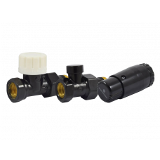 Комплект подключения радиаторный прямой Schlosser STANDARD MINI 1/2 с термоголовкой MINI DIAMANT M30x1.5 RAL 9005 602200058 Комплект подключения радиаторный прямой Schlosser STANDARD MINI 1/2 с термоголовкой MINI DIAMANT M30x1.5 RAL 9005 602200058