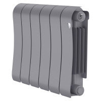 Радиатор биметаллический Royal Thermo Infinity 300 Silver Satin 6 секций боковое подключение НС-1683696