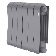 Радиатор биметаллический Royal Thermo Infinity 300 Silver Satin 6 секций боковое подключение НС-1683696
