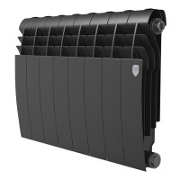 Радиатор биметаллический Royal Thermo BILINER 350 Noir Sable 8 секций боковое подключение НС-1682259