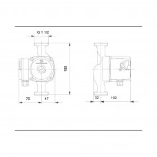Насос циркуляционный Grundfos UPS 25-40 180 мм 96281375