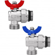 Комплект шаровых кранов для коллектора Varmega 1х1 НР-НР с разъемным соединением 2 шт VM15101