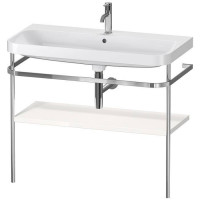 Duravit Happy D.2 Plus Консоль напольная с умывальником 97.5х49х85см, с 1 отв под смесит, 1 ящик, 1 полотенцедержатель, выпуск и сифон в комплекте, цвет: бел