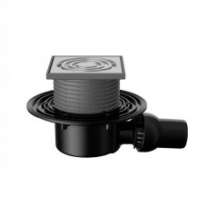Трап Fachmann 122 x 122 мм T 090.0 SDsP сухой сифон, гориз. выпуск 40/50, нерж. сталь с прижимным фланцем Трап Fachmann 122 x 122 мм T 090.0 SDsP сухой сифон, гориз. выпуск 40/50, нерж. сталь с прижимным фланцем