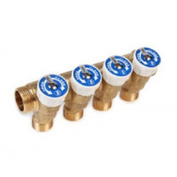 Модульный коллектор Giacomini 3/4x16/4 с отсекающим клапаном R585CY024