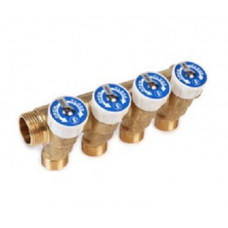 Модульный коллектор Giacomini 3/4x16/4 с отсекающим клапаном R585CY024