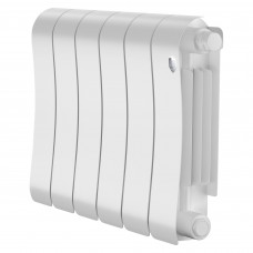 Радиатор биметаллический Royal Thermo Infinity 300 Bianco Traffico VR80 6 секций нижнее подключение RAL 9016 1696338