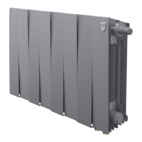 Радиатор биметаллический Royal Thermo PianoForte 300 Silver Satin 8 секций нижнее подключение НС-1682349