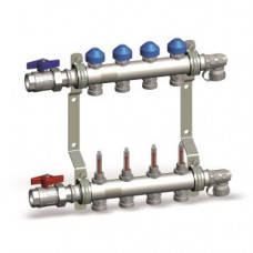 Комплект коллекторов Watts HKVT34 VA 1 на 2 выхода 3/4 EK с расходомерами 10029002