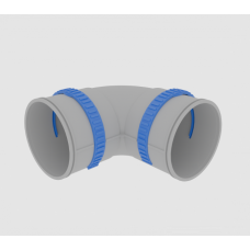 Отвод 90° Heliroma Flexag 75 мм FL75-PP90