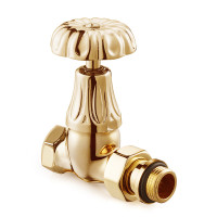 Клапан радиаторный прямой SR Rubinetterie Floral Old Style 1/2 золото 0338-1500D000