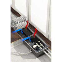 Внутрипольный конвектор Varmann Qtherm Q 230х75х2250 мм с вентилятором Q 230.75.2250 RR U EV1