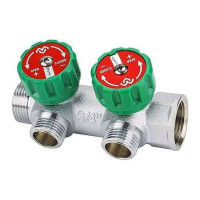 Коллектор регулирующий VARMEGA 3/4 2 выхода 3/4 EK хромированный VM14612
