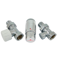 Комплект термостатический Schlosser DN15 прямой Мини M30x1.5 Хром 602200061