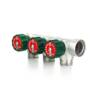Коллектор модульный ELSEN 3/4 2 контура 3/4 EK вентили 90° TIN латунь EMW01.02T