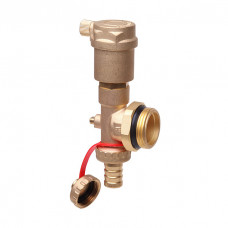 Концевая секция коллектора Danfoss FHF-EA 1 с дренажным клапаном и воздухоотводчиком 088U0785