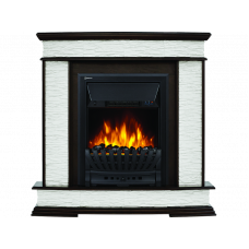 Портал Firelight Scala Classic камень сланец скалистый белый, шпон тёмный дуб