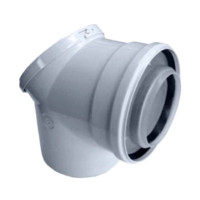 Отвод концентрический Bosch FC-CER80-87 80/125 мм 87° со смотровым люком 7738112665