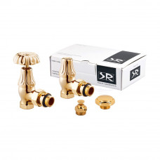 Комплект вентилей SR Rubinetterie Floral Old Style 1/2 угловой золото K337-1500D000