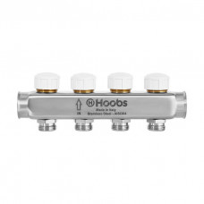Коллектор Hoobs из нержавеющей стали с термостатическими клапанами 1 x 3/4 4 выхода HB-INCTO-711504