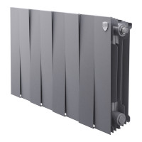 Радиатор биметаллический Royal Thermo PianoForte 300 Silver Satin 8 секций боковое подключение НС-1682344