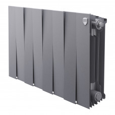 Радиатор биметаллический Royal Thermo PianoForte 300 Silver Satin 8 секций боковое подключение НС-1682344