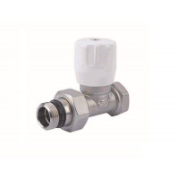 Вентиль радиаторный прямой ручной General Fittings 1/2 ВР - 1/2 НР с уплотнением O-RING EVR081211