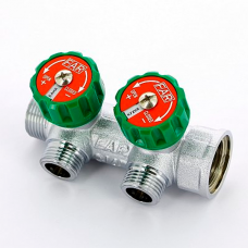 Коллектор регулирующий FAR 1х1/2 на 2 отвода межосевое расстояние 45 мм FK 3821 112TP
