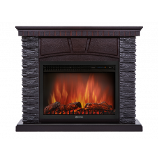 Портал Firelight Porto 30 камень черный, шпон венге