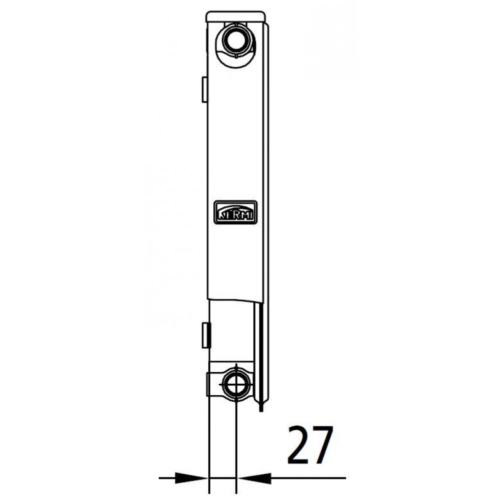 Радиатор стальной Kermi therm-x2 Profil-K тип 11 500x400 мм боковое подключение FK0110500401N2Y RAL 9016