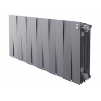 Биметаллический радиатор Royal Thermo PianoForte 300 Silver Satin 12 секций боковое подключение 1346075