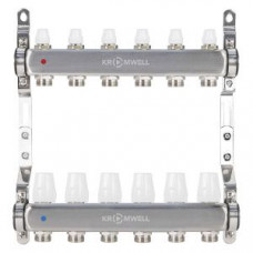 Коллекторный блок Kromwell 1x3/4 EK 6 выходов с термостатическими вставками KW.SM6500665