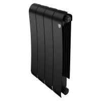 Радиатор биметаллический Royal Thermo Infinity 500 Noir Sable 4 секции боковое подключение НС-1629993