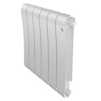 Радиатор биметаллический Royal Thermo Infinity 500 Bianco Traffico VR80 6 секций нижнее подключение НС-1658379