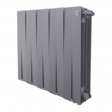 Радиатор биметаллический Royal Thermo PianoForte 500 Silver Satin 8 секций нижнее подключение НС-1506374