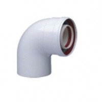 Отвод коаксиальный BAXI 80/125 мм 87° полипропиленовый 71408871