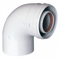 Отвод коаксиальный BAXI 90° 60/100 мм без муфты KHG 71410151