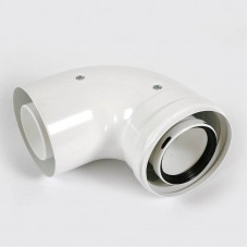 Отвод коаксиальный BAXI 60/100 мм 87° полипропиленовый 71405971