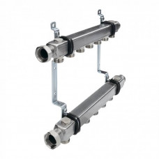 Коллектор для систем отопления VALTEC 1 x 3/4 EK нержавеющая сталь 5 выходов 712554