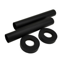 Комплект декоративных трубок SR Rubinetterie L160 x Ø18-20-1/2 чёрный матовый 0491-1500V16S