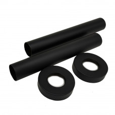 Комплект декоративных трубок SR Rubinetterie L160 x Ø18-20-1/2 чёрный матовый 0491-1500V16S