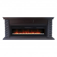 Портал Firelight Porto Long камень черный, шпон венге