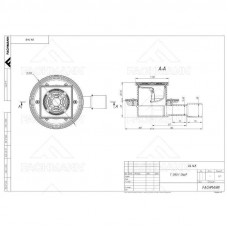 Трап Fachmann 122 x 122 мм T 090.0 SNsP сифон анти-фрост, выпуск 40/50, метал.фланец, нерж. сталь Трап Fachmann 122 x 122 мм T 090.0 SNsP сифон анти-фрост, выпуск 40/50, метал.фланец, нерж. сталь